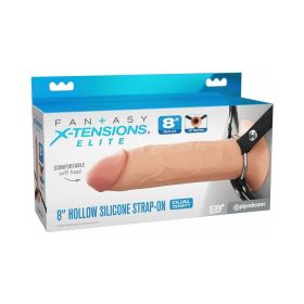 Fantasy X tensions Elite Hollow Silicone Strap On 8 in (Option: Light)