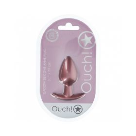 Ouch! Smooth Silicone Anal Plug (Option: Medium 3.1 in. Rose Gold)