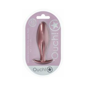 Ouch! Smooth Silicone Oval Anal Plug (Option: 4.6 in. Rose Gold)
