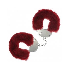 Ouch! Heavy Duty Fluffy Handcuffs (Option: Burgundy)