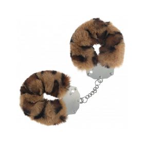 Ouch! Heavy Duty Fluffy Handcuffs (Option: Leopard)