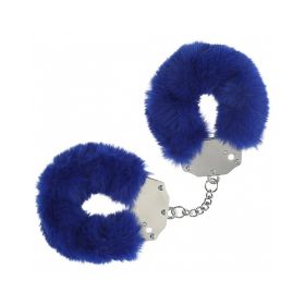 Ouch! Heavy Duty Fluffy Handcuffs (Option: Navy)