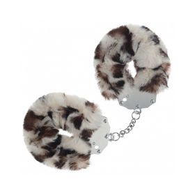 Ouch! Heavy Duty Fluffy Handcuffs (Option: Snow Leopard)