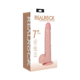 RealRock 7 in. Vibrating Cock with Balls Regular Straight (Option: Beige)