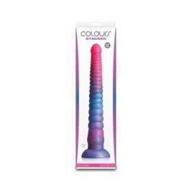 Colours Stacked 12 in. Dildo (Option: Pink/Blue)