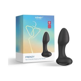 Honey Play Box Frenzy Pressure Sensing App Controlled Rotating Butt Plug (Option: Black)