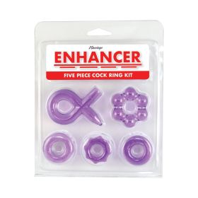 Enhancer Five Piece Cock Ring Set (Option: Purple)
