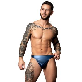 Male Power Liquid Onyx 2.0 Thong (Option: Blue L/XL)