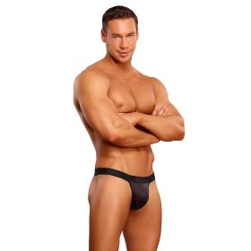 Male Power The Matchmaker Micro G String V Black (Option: S/M)