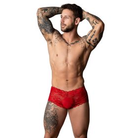 Male Power The Ultimate Duo CRR Mini Short & Red Cock Ring Red (Option: M)
