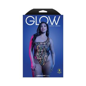 Fantasy Lingerie Glow Luminescent Floral Print One Shoulder Teddy (Option: Queen Size)