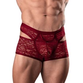 Male Power Lucifer Cutout Short (Option: Burgundy S)