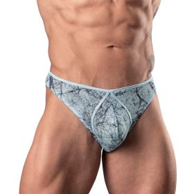 Male Power Marble Mesh Mini Moonshine (Option: Silver Blue L/XL)