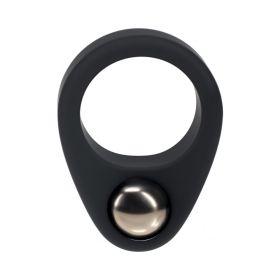 LEVELZ Liquid Silicone Single Weighted Ball Cock Ring (Option: Black)