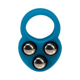 LEVELZ Liquid Silicone Triple Weighted Ball Cock Ring (Option: Teal)