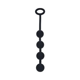 LEVELZ Round Silicone Anal Balls (Option: Small 20mm Black)