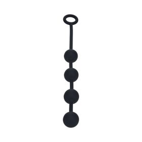 LEVELZ Round Silicone Anal Balls (Option: Medium 30mm Black)