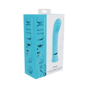 Loveline Divine Rechargeable Silicone Ribbed G Spot Vibrator (Option: Blue)