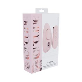 Loveline Celeste Rechargeable Silicone Remote Control Panty Vibrator (Option: Pink)