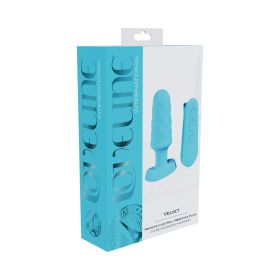 Loveline Velvet Rechargeable Silicone Remote Control Vibrating Plug (Option: Blue)