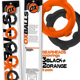 Oxballs Gearheads 5 Pack Spinner Rings (Option: Orange/Black)