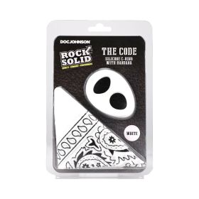 Rock Solid The Code Silicone c ring  with Bandana (Option: White/Black)