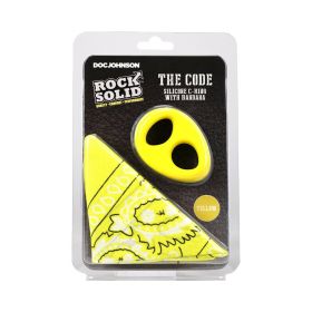 Rock Solid The Code Silicone c ring  with Bandana (Option: Yellow/Black)
