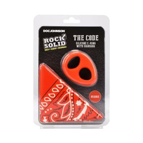 Rock Solid The Code Silicone c ring  with Bandana (Option: Orange/Black)
