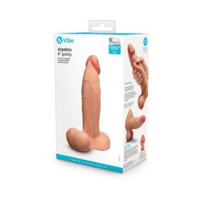 b Vibe Slipskin Realistic Silicone Dildo 8 in. Girthy (Option: Mocha)