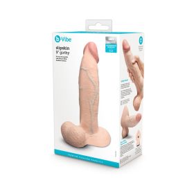 b Vibe Slipskin Realistic Silicone Dildo 9 in. Girthy (Option: Cream)