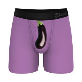 Shinesty The Double Entendre Eggplant Ball Hammock Pouch Underwear with Fly (Option: L)
