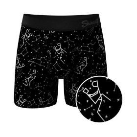 Shinesty The Big Bang Glow in the Dark Constellation Ball Hammock Pouch Underwear with Fly (Option: M)