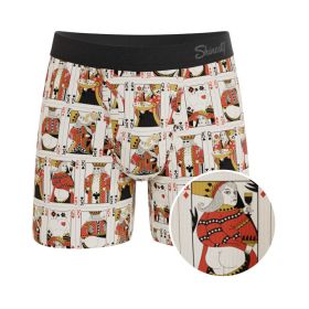 Shinesty The Bottomless Blackjack Vintage Playing Cards Ball Hammock Pouch Underwear with Fly (Option: XL)