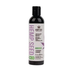 Earthly Body Hemp Seed CBD Relaxing Massage and Body Oil Lavender (Option: 8 oz.)