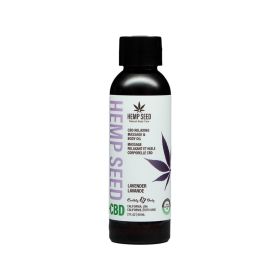 Earthly Body Hemp Seed CBD Relaxing Massage and Body Oil Lavender (Option: 2 oz.)