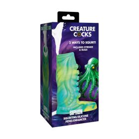 Creature Cocks Siphon Tentacle Squirting Silicone Penis Enhancer (Option: Green)