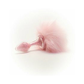 Crystal Delights Magnetic Sparkle Bunny Tail Plug (Option: Pink)